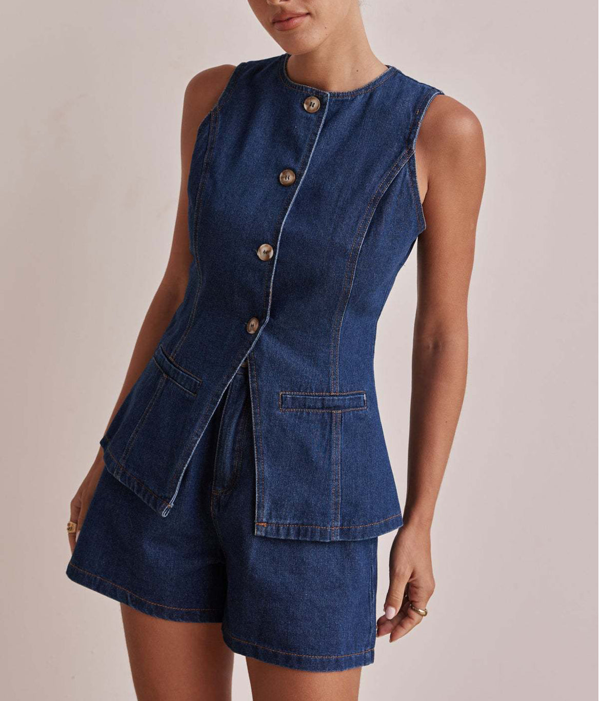 Amara Shorts Denim Set