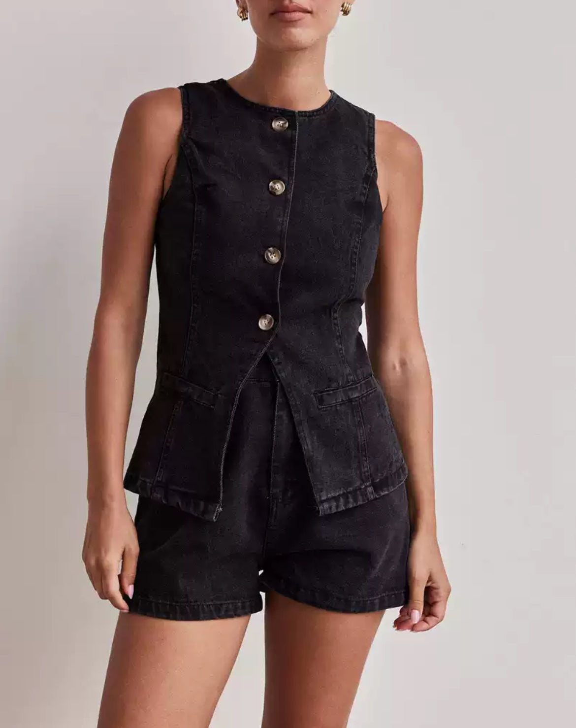 Amara Shorts Denim Set