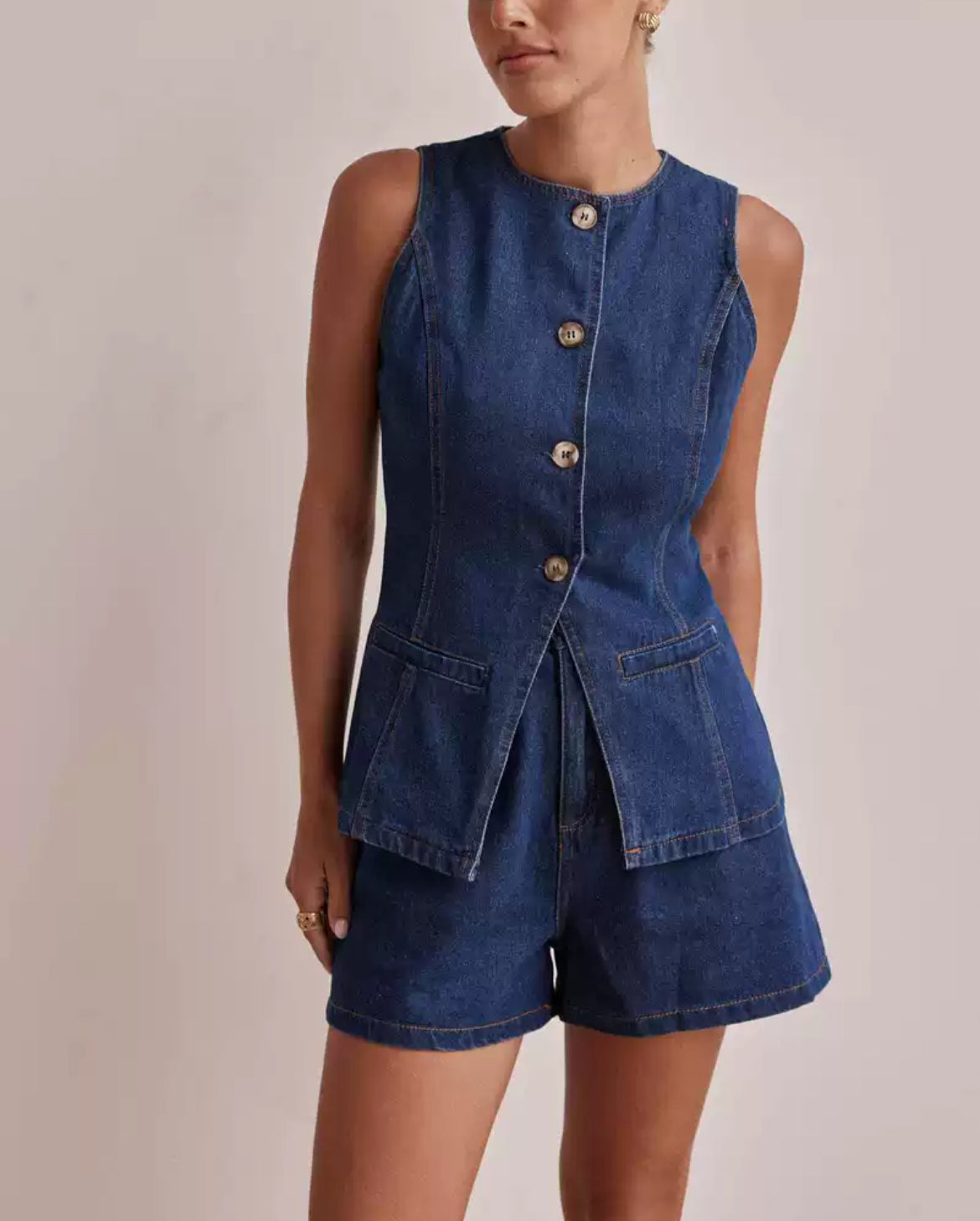 Amara Shorts Denim Set