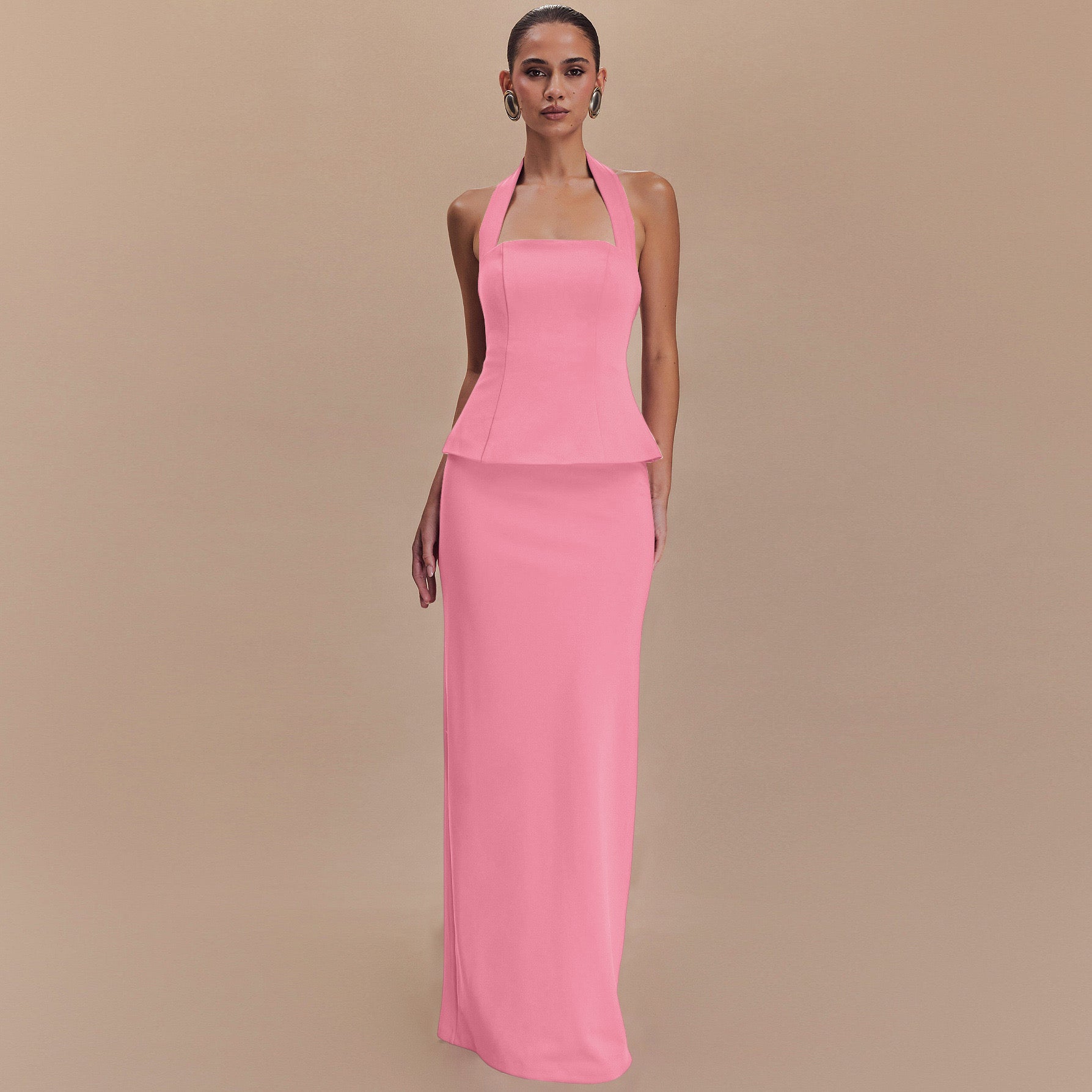 Celeste Halter Neck Two Piece Set